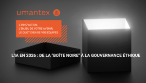 Illustration de l'alliance entre intelligence artificielle et discernement humain pour une gouvernance éthique en entreprise.